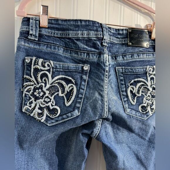 Red Rivet Blue Ankle Cropped Jeans Sz 13-Juniors - Picture 5 of 6